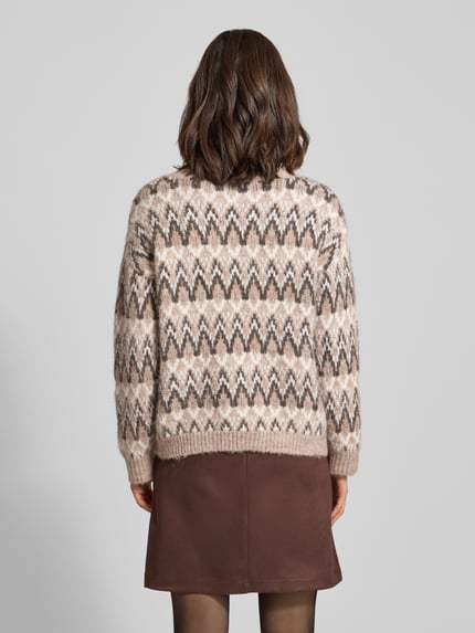 VILA Regular Fit Strickpullover mit Woll-Anteil Modell 'MARGI' Rose 5