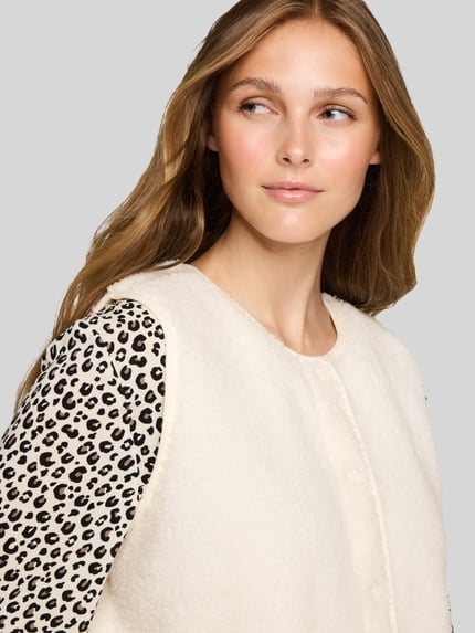Tom Tailor Denim Regular Fit Weste mit Druckknöpfen Offwhite 3