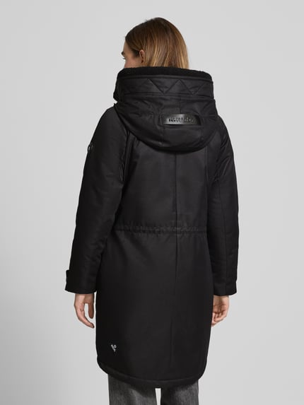 khujo Lange parka met blinde ritssluiting, model 'SEMIE2' Zwart - 5