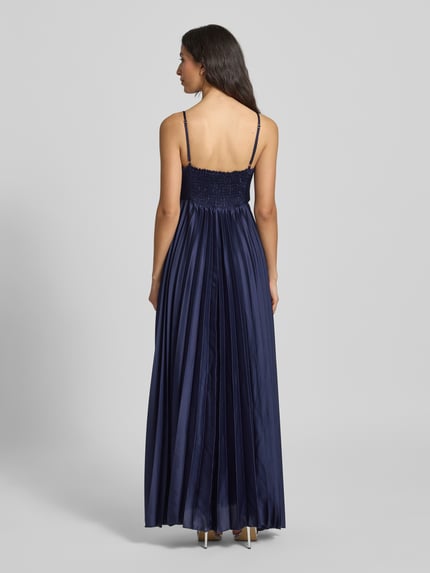 GUIDO MARIA KRETSCHMER WOMAN Abendkleid mit Plisseefalten Modell 'Sarina' Dunkelblau 5