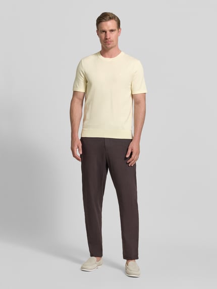 CK Calvin Klein Regular Fit T-Shirt aus reiner Baumwolle Hellgelb 1