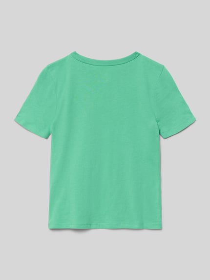 Produktfoto, Regular Fit T-Shirt mit Logo-Print von GAP in Grün aus reiner Baumwolle, Rundhalsausschnitt, Rückenlänge 47 cm bei Größe 116