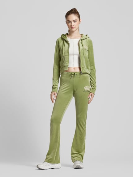 Juicy Couture Sweatpants met labelstitching Olijfgroen - 1