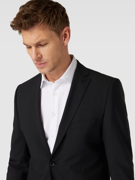 CG – CLUB of GENTS Regular Fit 2-Knopf-Sakko mit Woll-Anteil Modell 'Caden' Black 3