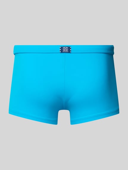 HOM Spodenki kąpielowe o kroju slim fit naszywką z logo model ‘SEA LIFE’ Turkusowy 3