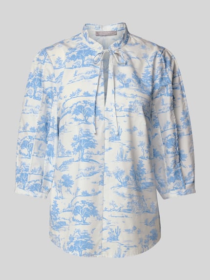 Christian Berg Woman Selection Regular fit blouse met druppelvormige hals Ecru - 2