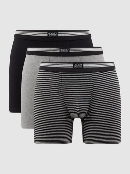 Jockey Trunks mit Label-Patch im 3er-Pack Rot 1