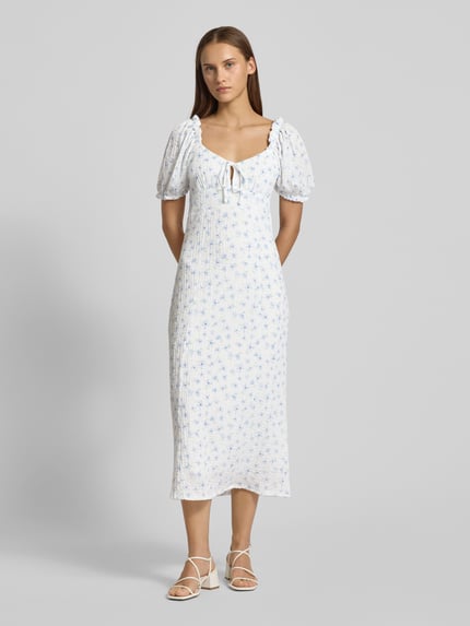 Gina Tricot Midi-jurk in kreuklook, model 'Ilma' Lichtblauw - 4
