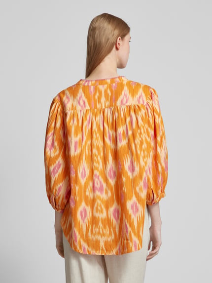 Oilily Bluse mit Tunikakragen Modell 'BARABAS' Orange 5