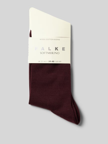 FALKE Sokken met labelopschrift, model 'SOFTMERINO' Bordeaux - 3
