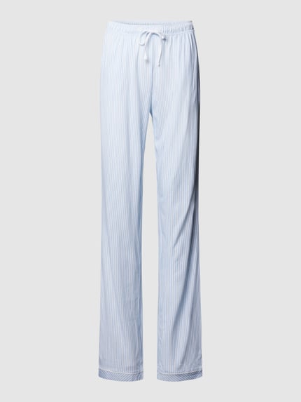s.Oliver RED LABEL Regular fit pyjamabroek van mix van katoen en viscose Blauw - 1