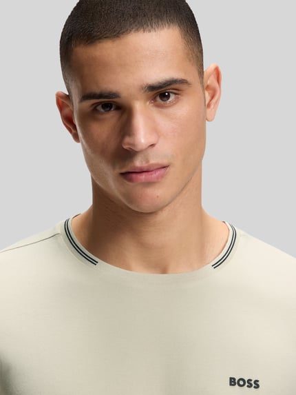 BOSS Green Regular Fit T-Shirt aus Baumwoll-Mix Modell 'TAUL' Beige 3