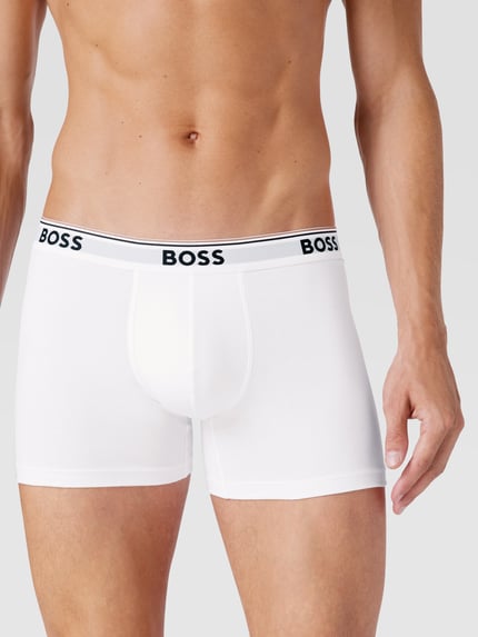 BOSS Trunks mit Logo-Bund im 3er-Pack Modell 'Power' Weiss 3