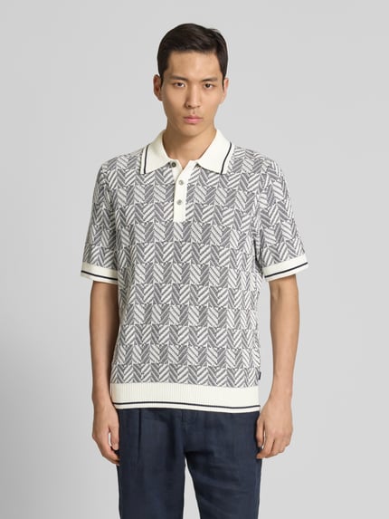 JACK & JONES Premium Regular Fit Poloshirt mit Label-Detail Modell 'CODY' Weiss 4