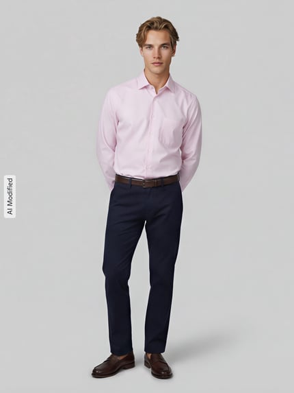 Seidensticker Slim Fit Businesshemd aus reiner Baumwolle Modell 'New Kent' Rose 1