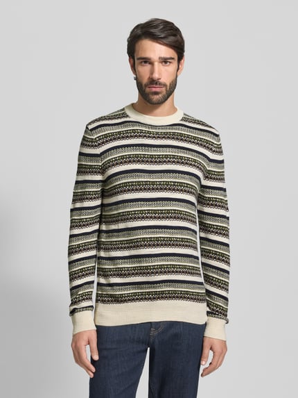 Barbour Loose Fit Strickpullover aus reiner Baumwolle Offwhite 4
