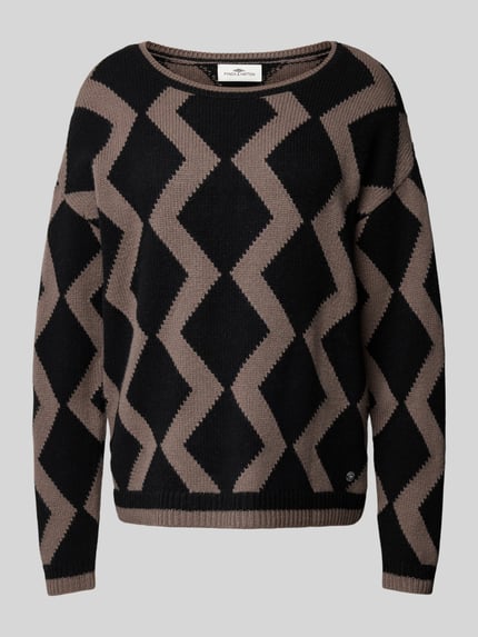 Fynch-Hatton Oversized Strickpullover aus reiner Wolle Black 2