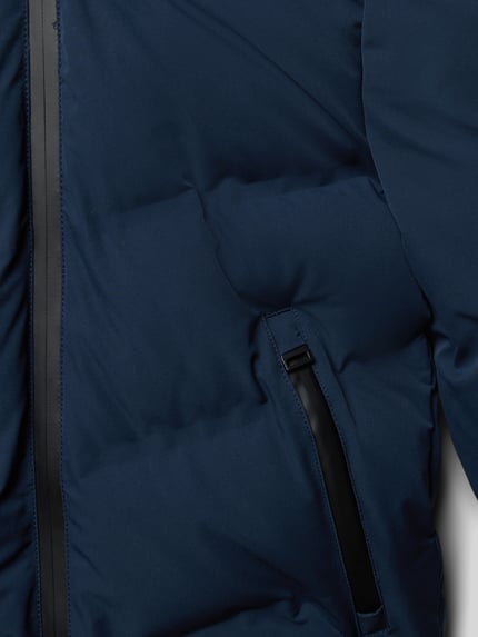 Cars Jeans Regular fit gewatteerd jack met logo-applicatie, model 'Lozzo' Marineblauw - 2