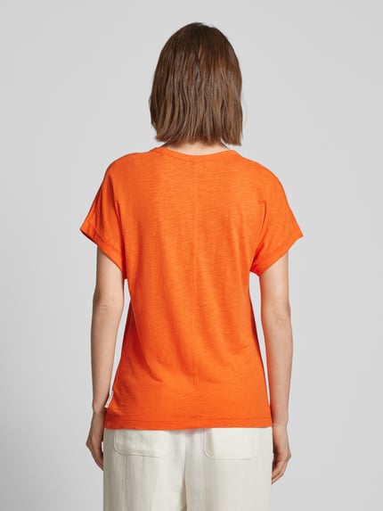 Marc O'Polo T-shirt in een effen design Oranje - 5