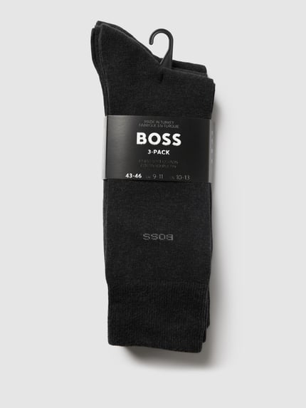 BOSS Socken mit Label-Detail im 3er-Pack Anthrazit 3