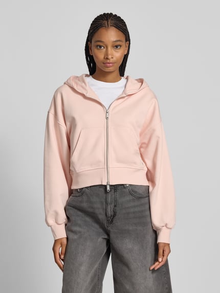 Calvin Klein Jeans Oversized Sweatjacke mit Kapuze Hellrosa 4