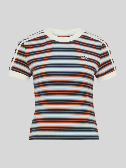 adidas Originals slim fit T-shirt van katoenmix Middenbruin - 2