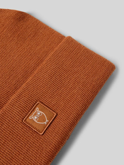 KnowledgeCotton Apparel Mütze aus reiner Wolle Modell 'Merino' Terra 2