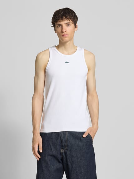 BLKVIS Tanktop in riblook met labelstitching Wit - 4