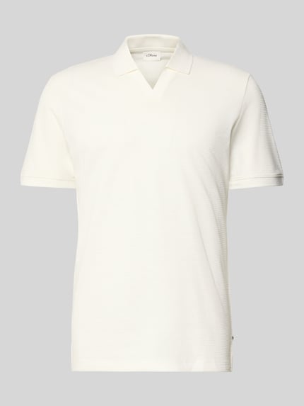 s.Oliver RED LABEL Regular Fit Poloshirt aus Baumwoll-Mix Weiss 2