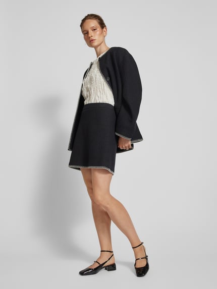 Jake*s Collection Minirock mit Strukturmuster Black 1