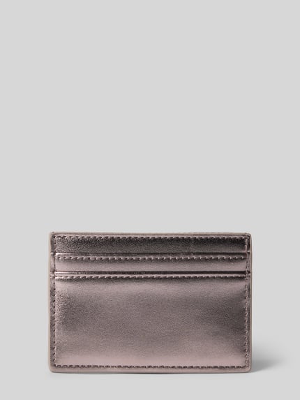 Valentino Bags Kartenetui mit Perlenapplikation Modell 'GINZA' Anthrazit 2