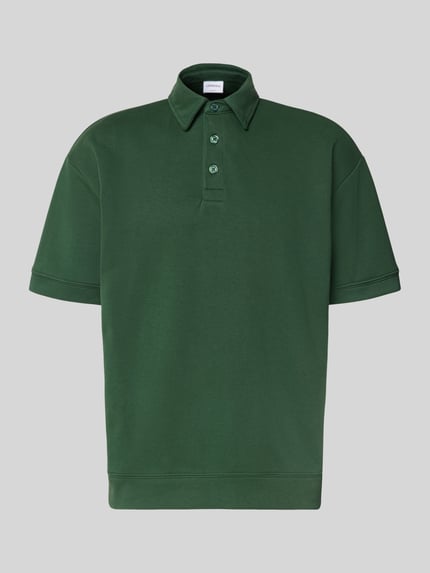 Lindbergh Koszulka polo o kroju oversized z kołnierzykiem polo i detalem z logo Zielony 2