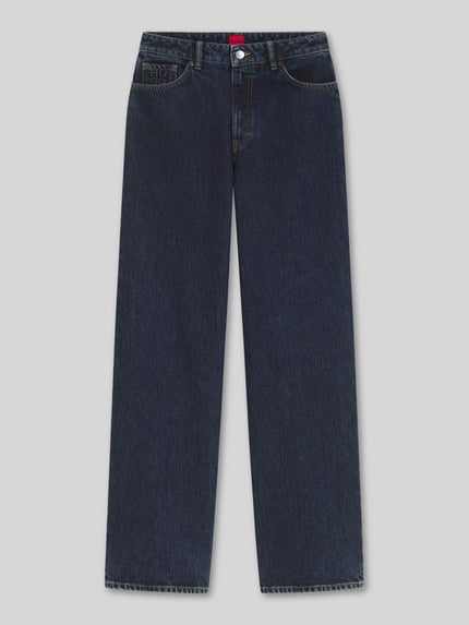 HUGO Wide & Loose Fit Jeans aus reiner Baumwolle Modell '937_14' Dunkelblau 2