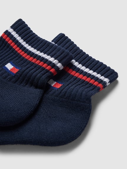 Tommy Hilfiger Sneaker-Socken mit Label-Print im 2er-Pack Marine 3