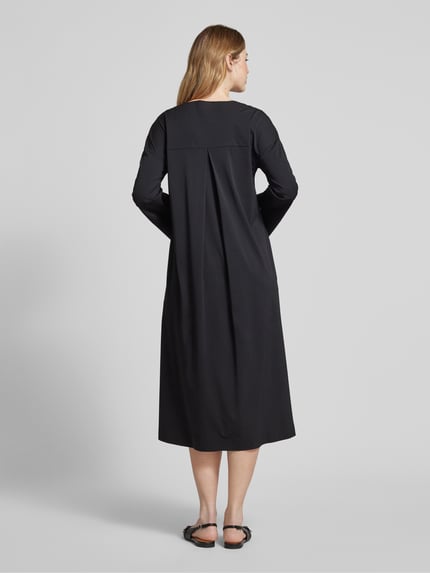 MM by Max Mara Midi-jurk met V-hals, model 'RAPACE' Zwart - 5