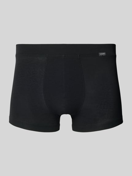 HANRO Trunks mit elastischem Bund und Label-Detail Marine 1