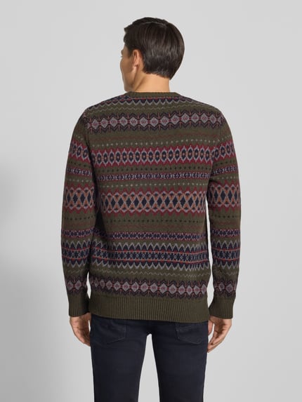 Barbour Regular Fit Pullover aus reiner Wolle Oliv 5