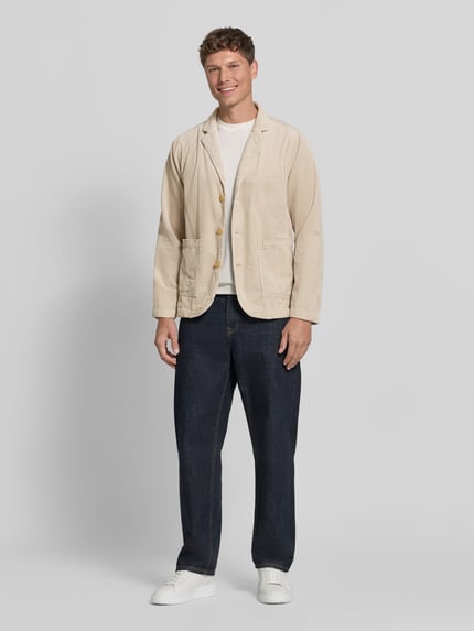 Lindbergh Regular fit colbert van corduroy met reverskraag Zand - 1