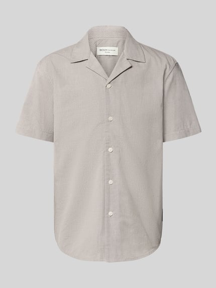 Tom Tailor Denim Relaxed fit vrijetijdsoverhemd van puur katoen Middengrijs gemêleerd - 2