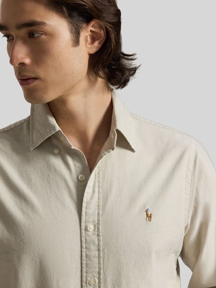 Polo Ralph Lauren Koszula casual o kroju relaxed fit z czystej bawełny Beżowy 3