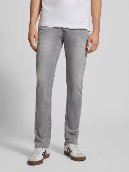 JACK & JONES Jeansy w kroju slim fit w stylu used model 'GLENN' Jeansowy niebieski 4