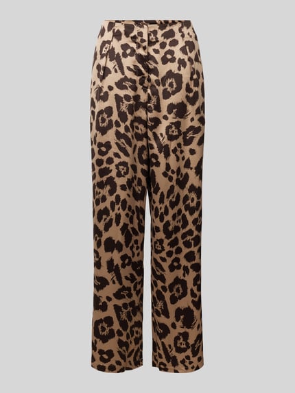 VERO MODA Relaxed Fit Culotte mit Animal-Print Modell 'MERLE' Mittelbraun 2