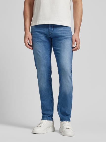 Pierre Cardin Dżinsy w kroju regular fit z 5-kieszeniowym designem model 'Lyon' Jeansowy niebieski 4
