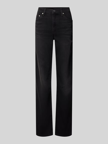 Straight Fit Jeans aus Baumwoll-Mix Modell 'Carrie' Shop The Look MANNEQUINE