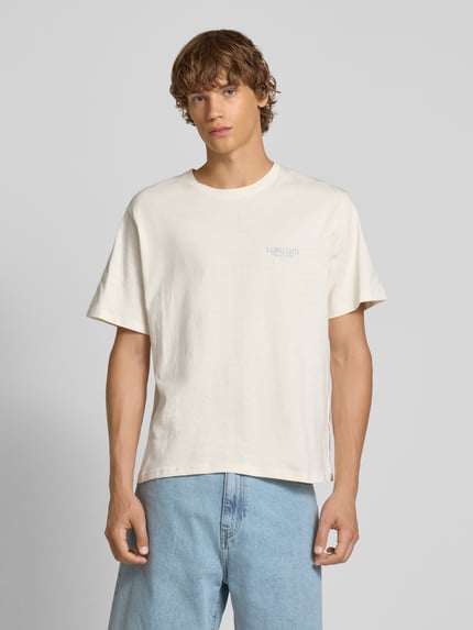 JACK & JONES T-shirt z nadrukiem z napisem model ‘HYDRA PHOTO’ Złamany biały 4