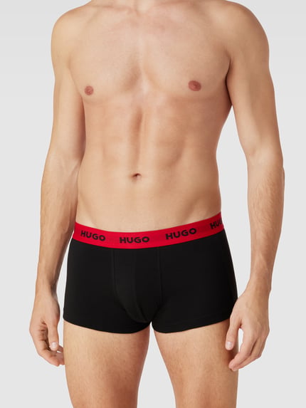HUGO Trunks mit Label-Details im 3er-Pack Black 1