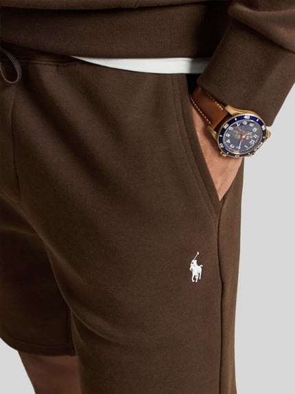 Polo Ralph Lauren Regular Fit Sweatshorts aus Baumwoll-Mix mit Logo-Stitching Dunkelbraun 3