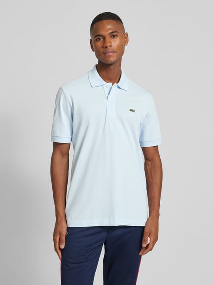 Lacoste Classic fit poloshirt met labelbadge Lichtblauw - 4