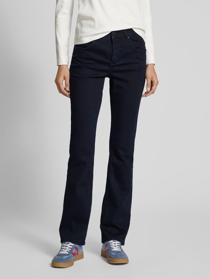ANGELS Bootcut jeans in 5-pocketmodel, model 'LENI' Donkerblauw - 4