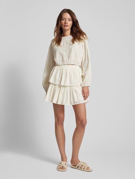Jake*s Casual Blusenshirt mit Rundhalsausschnitt Offwhite 1